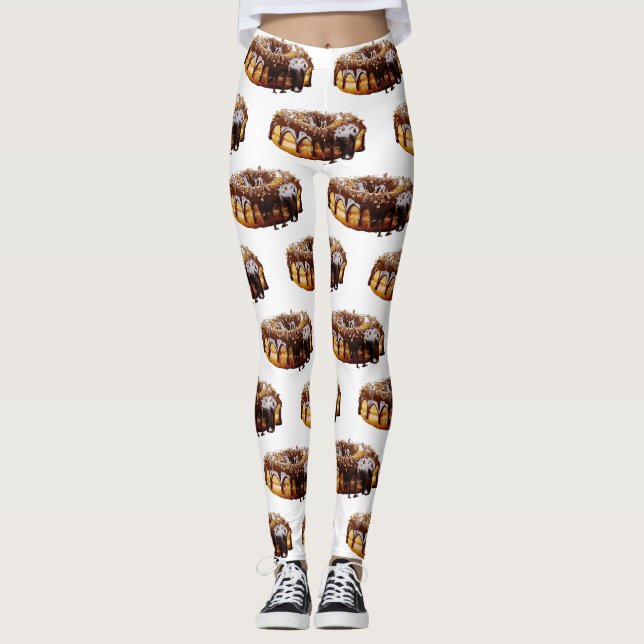SlipperyJoe's dekadenter Donut, bedeckt mit dicker Leggings (Vorderseite)