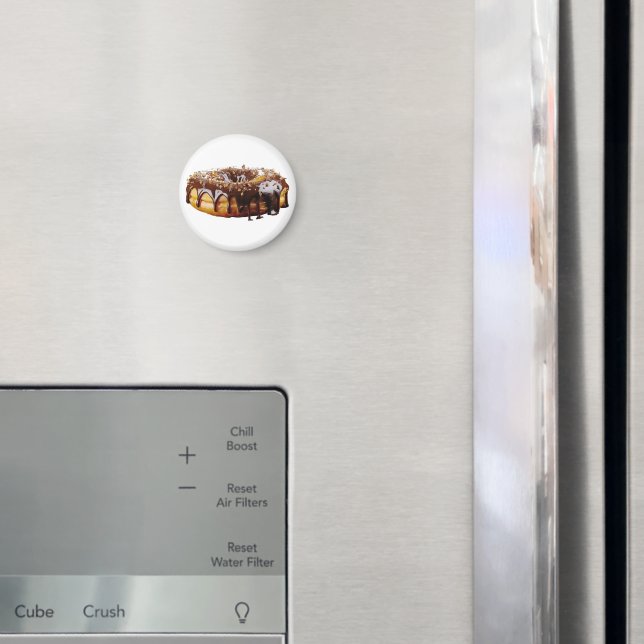 SlipperyJoe's dekadenter Donut, bedeckt mit dicker Magnet (In Situ (Kühlschrank))