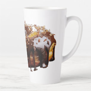 SlipperyJoe's dekadenter Donut, bedeckt mit dicker Milchtasse