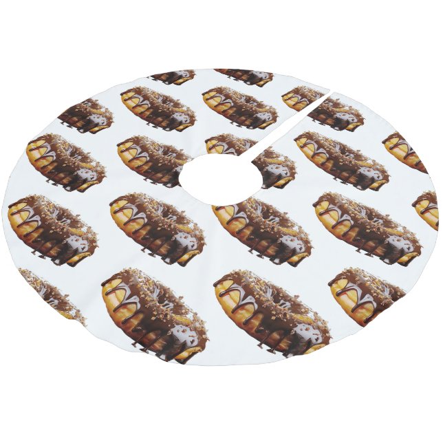 SlipperyJoe's dekadenter Donut, bedeckt mit dicker Polyester Weihnachtsbaumdecke (Schrägansicht)