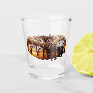 SlipperyJoe's dekadenter Donut, bedeckt mit dicker Schnapsglas