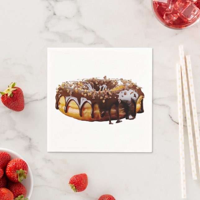 SlipperyJoe's dekadenter Donut, bedeckt mit dicker Serviette (Beispiel)
