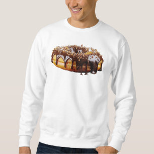 SlipperyJoe's dekadenter Donut, bedeckt mit dicker Sweatshirt