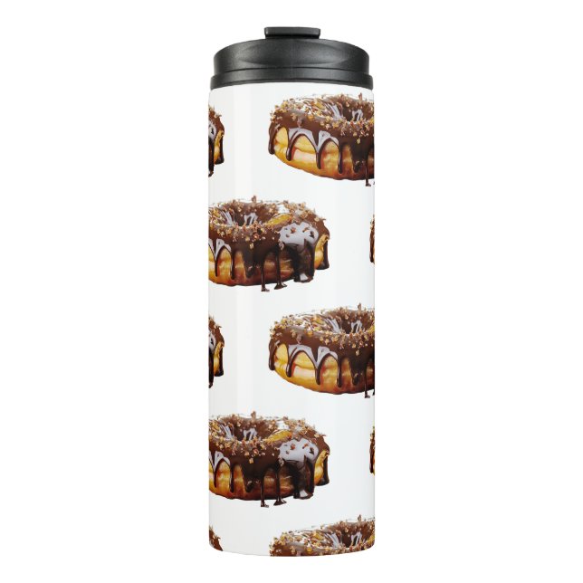 SlipperyJoe's dekadenter Donut, bedeckt mit dicker Thermosbecher (Vorderseite)