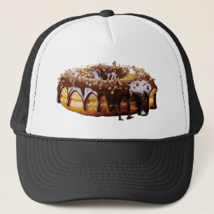 SlipperyJoe's dekadenter Donut, bedeckt mit dicker Truckerkappe