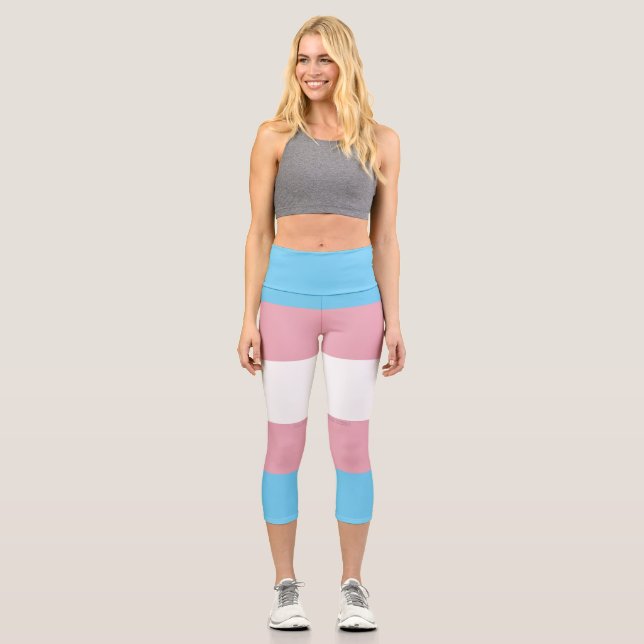 SlipperyJoe's Diversity-Markierung für Transgender Capri Leggings (Vorderseite)
