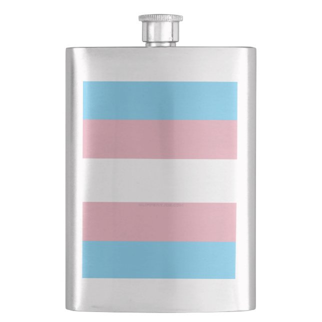 SlipperyJoe's Diversity-Markierung für Transgender Flachmann (Vorderseite)