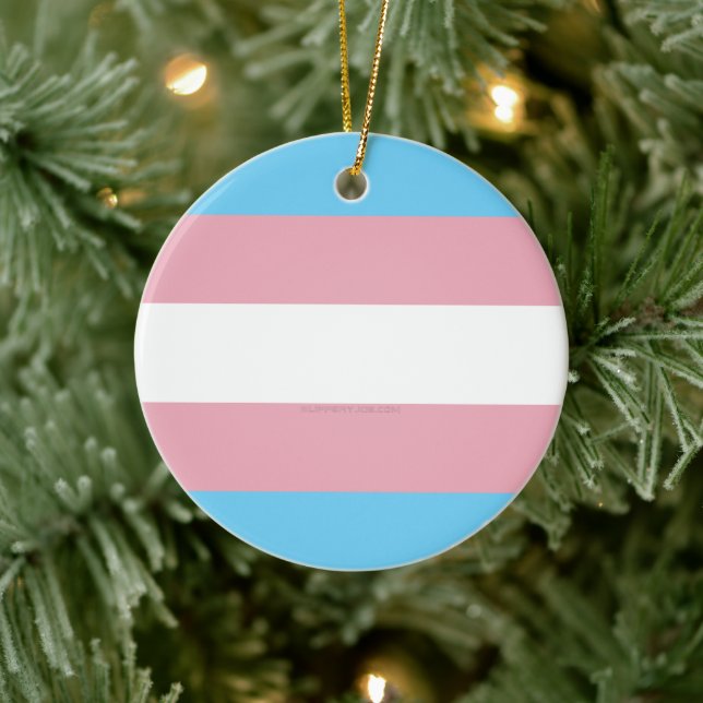 SlipperyJoe's Diversity-Markierung für Transgender Keramik Ornament (Baum)