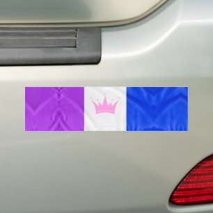 SlipperyJoe's Drag-Culture-Stolzflagge lila Geist Autoaufkleber