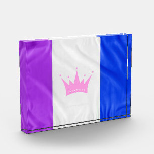 SlipperyJoe's Drag-Culture-Stolzflagge lila Geist Fotoblock
