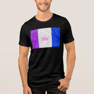 SlipperyJoe's Drag-Culture-Stolzflagge lila Geist Tri-Blend Shirt