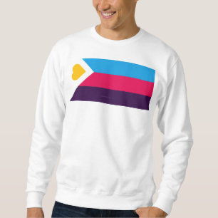 SlipperyJoes dreifarbige Polyamorie-Stolzflagge dr Sweatshirt