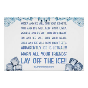 SlipperyJoe's Eis Alkohol Wodka Rum Cola Whiskey  Poster