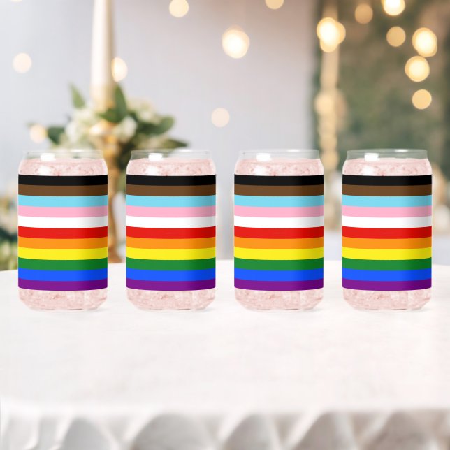 SlipperyJoe's Eleven Stripe Pride Flag verbindet P Dosenglas (Insitu (Hochzeit))