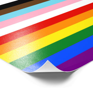 SlipperyJoe's Eleven Stripe Pride Flag verbindet P Fotodruck