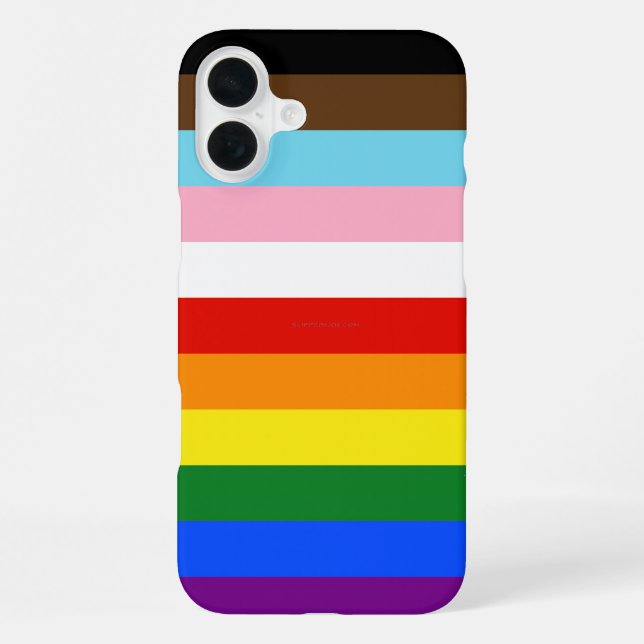 SlipperyJoe's Eleven Stripe Pride Flag verbindet P iPhone Hülle (Rückseite)