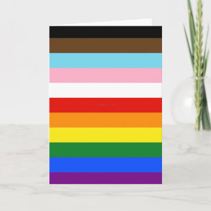 SlipperyJoe's Eleven Stripe Pride Flag verbindet P Karte