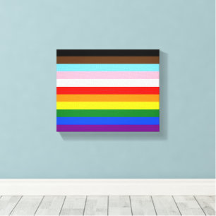 SlipperyJoe's Eleven Stripe Pride Flag verbindet P Leinwanddruck