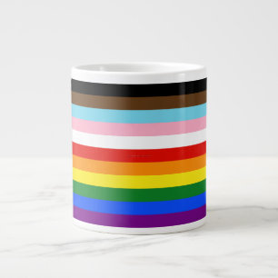 SlipperyJoe's Elf-Streifen-Stolzflagge verbindet P Jumbo-Tasse