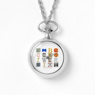 SlipperyJoe's embraces Diversity Cut-out Buchstabe Armbanduhr