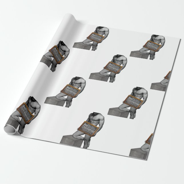 SlipperyJoe's Erntedank Mann mit sechs Päckchen ab Geschenkpapier (Ungerollt)