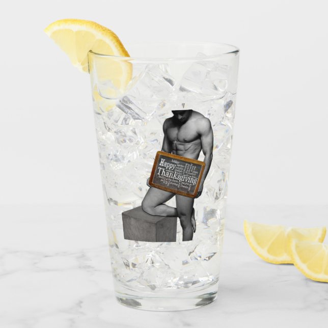 SlipperyJoe's Erntedank Mann mit sechs Päckchen ab Glas (Vorderseite Ice)