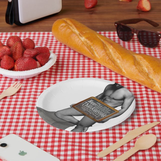 SlipperyJoe's Erntedank Mann mit sechs Päckchen ab Pappteller (Picknick)