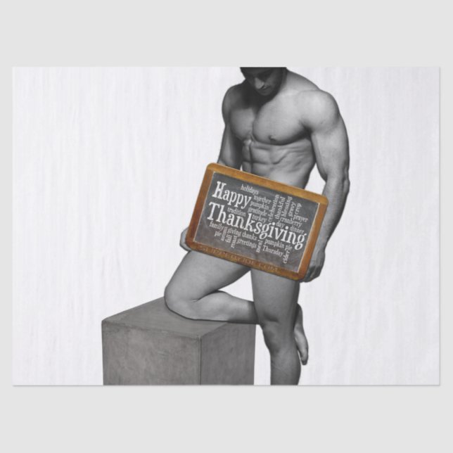 SlipperyJoe's Erntedank Mann mit sechs Päckchen ab Seidenpapier (Vorderseite)