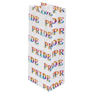 SlipperyJoe's farbenfrohe kreative Pride-themed Te Geschenktüte Für Weinflaschen