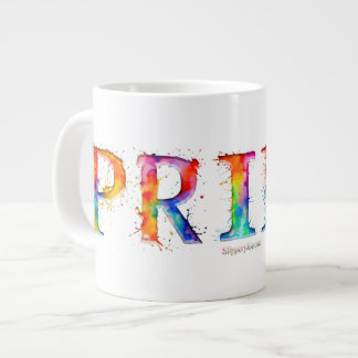 SlipperyJoe's farbenfrohe kreative Pride-themed Te Jumbo-Tasse