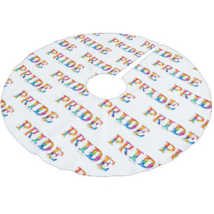 SlipperyJoe's farbenfrohe kreative Pride-themed Te Polyester Weihnachtsbaumdecke