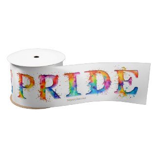 SlipperyJoe's farbenfrohe kreative Pride-themed Te Satinband