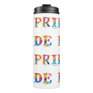 SlipperyJoe's farbenfrohe kreative Pride-themed Te Thermosbecher