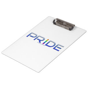 SlipperyJoe's farbenfroher Pride Wort fett metalli Klemmbrett
