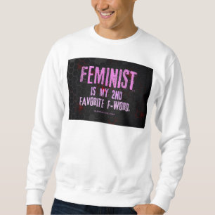 SlipperyJoe's Feminist f-word glühend rot 3-D blac Sweatshirt