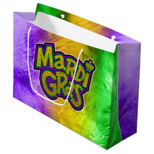 SlipperyJoe's festives Mardi-Gras-Themen-Kronenver Große Geschenktüte