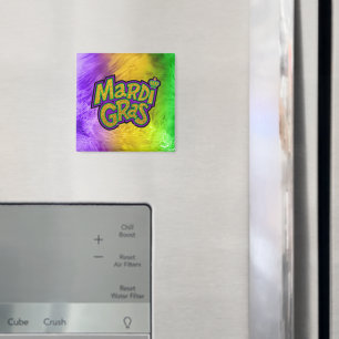 SlipperyJoe's festives Mardi Gras-Themen-Kronenver Magnet