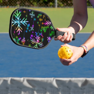 SlipperyJoe's festliche lebhafte Weihnachtsatmosph Pickleball Schläger