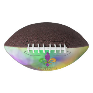 SlipperyJoe's festliches Mardi Gras themed lila gr Football