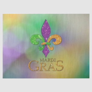 SlipperyJoe's festliches Mardi Gras themed lila gr Seidenpapier