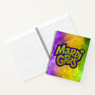 SlipperyJoe's festliches Mardi-Gras-Themen-Kronen- Notizbuch