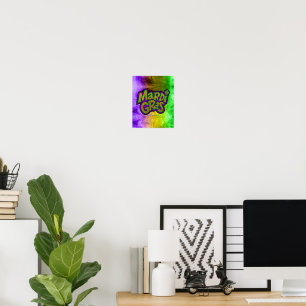 SlipperyJoe's festliches Mardi-Gras-Themen-Kronen- Poster