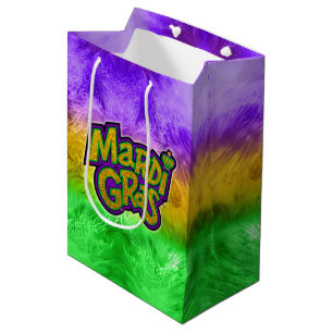 SlipperyJoe's festliches Mardi-Gras-Themen-Kronenr Mittlere Geschenktüte