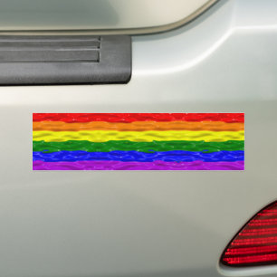 SlipperyJoe's Flüssigglanz-Stolzflagge rot orange  Autoaufkleber