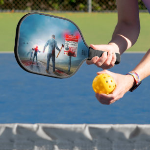 SlipperyJoe's frohes Halloween leuchtende Augen Zo Pickleball Schläger