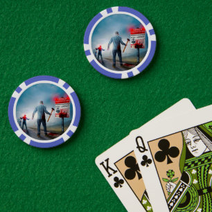 SlipperyJoe's frohes Halloween leuchtende Augen Zo Pokerchips