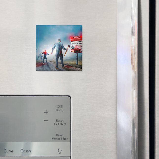 SlipperyJoe's fröhliche Halloween-Zombies Magnet (In Situ (Kühlschrank))