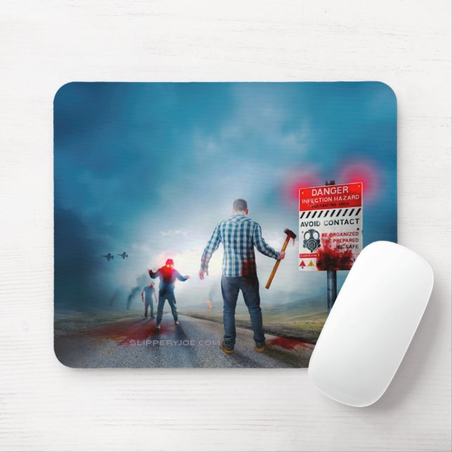 SlipperyJoe's fröhliche Halloween-Zombies Mousepad (Mit Mouse)