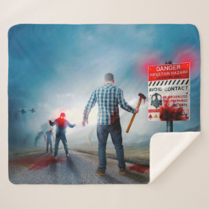 SlipperyJoe's fröhliche Halloween-Zombies Sherpadecke