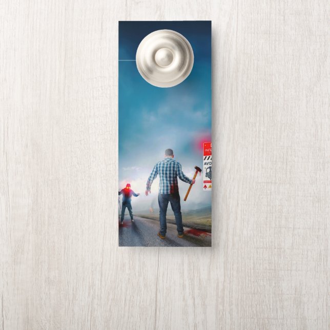 SlipperyJoe's fröhliche Halloween-Zombies Türanhänger (Auf Knauf)